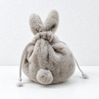 CouldNook Rabbit Drawstring Pouch - Long Ears and Pompom Tail