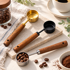 Coffee Measuring Scoop - Straight Cup and Walnut Handle