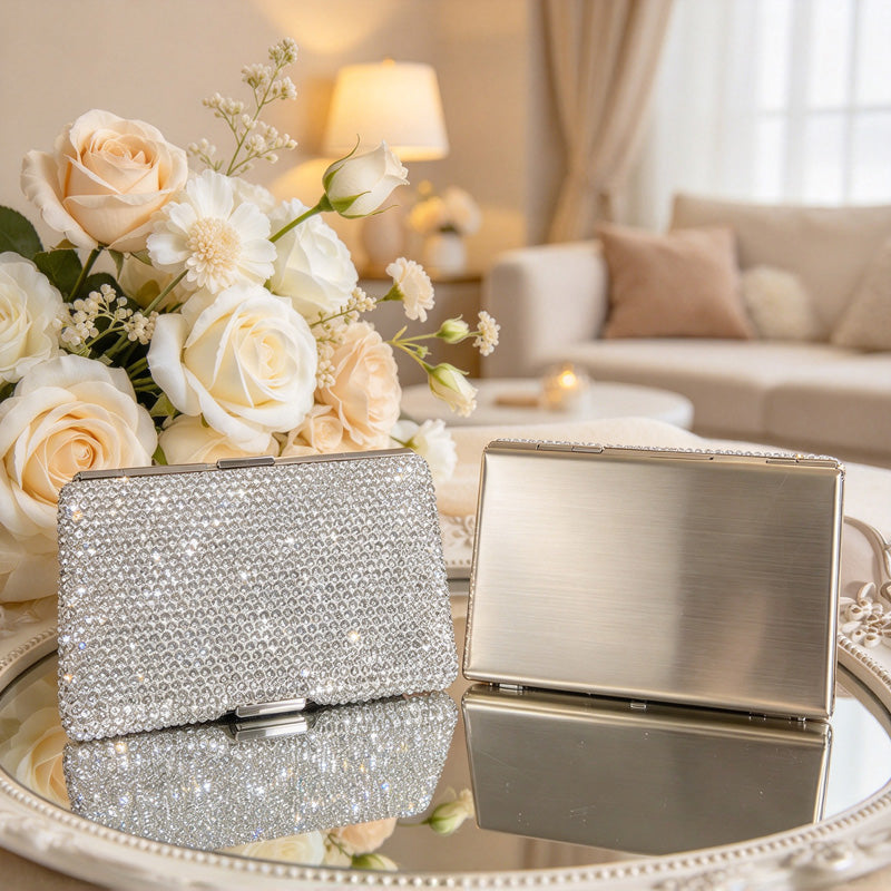 CouldNook Rhinestone Card Case - Hinged Pocket Design