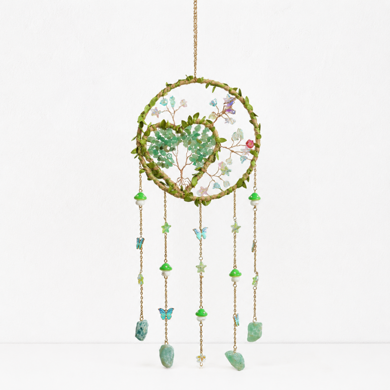 CouldNook Tree of Life Dreamcatcher Ornament - Heart Stone Center