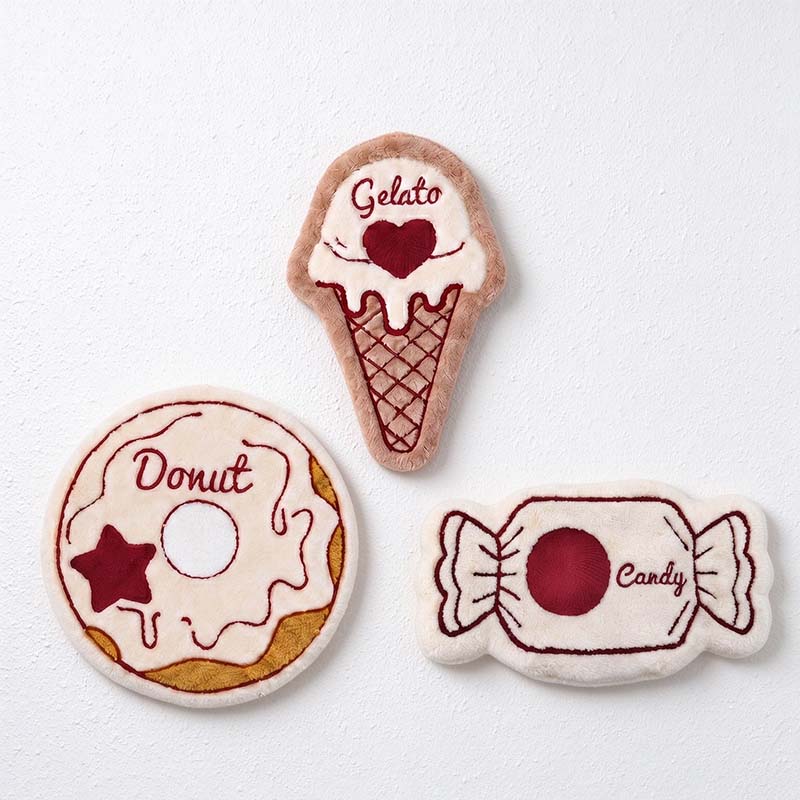 CouldNook Dessert Hanging Hand Towel - Shaped Fleece And Embroidered Details