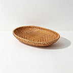 CloudNook Woven PVC Tray‑Oval Snack Storage Basket