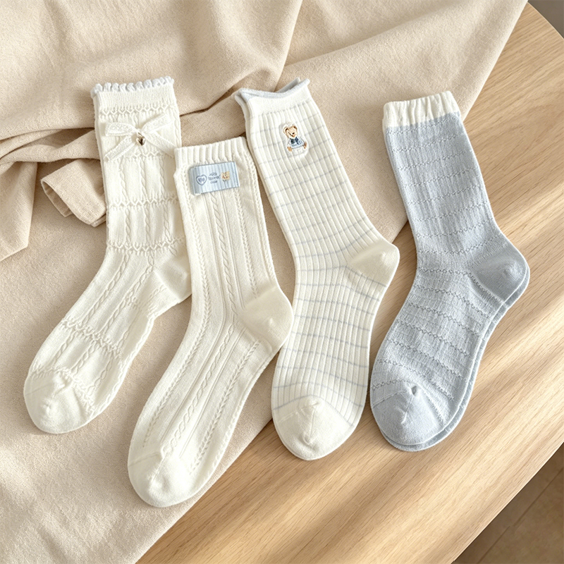 CouldNook Spring Floral Crew Socks - Cozy Wardrobe Accent