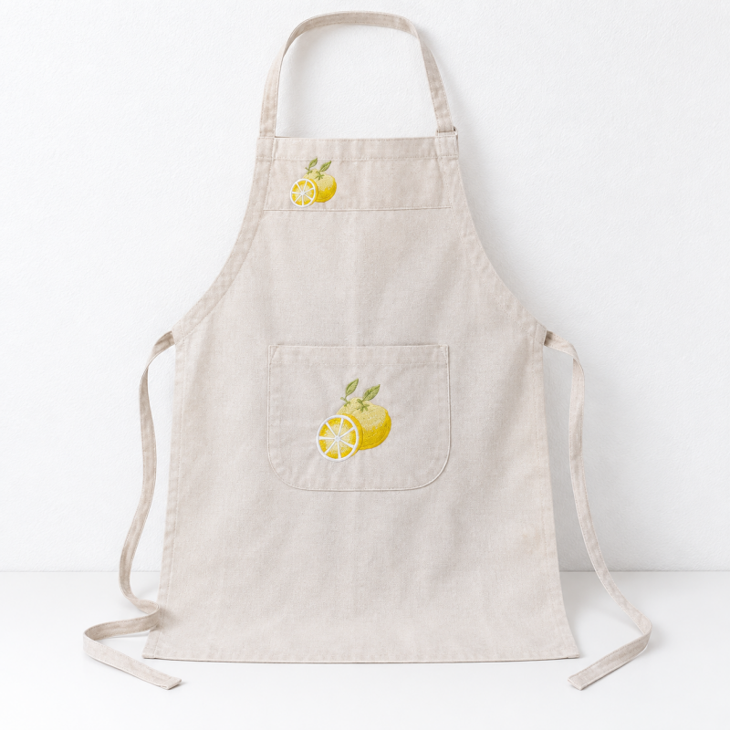 CouldNook Patterned Cooking Apron - Visible Embroidered Detail Kitchen Wear