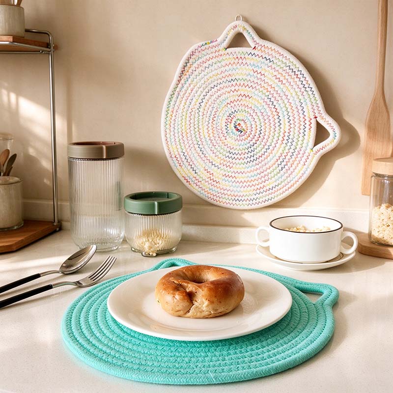 CouldNook Cat Ear Rope Table Mat - Round