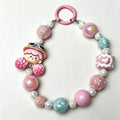 CouldNook Girl Figure Beaded Phone Charm - Loop Cord Attachment