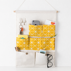 CouldNook Seven Pocket Wall Organizer - Geometric Fabric Panels