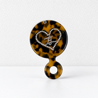 CouldNook Heart Mirrors And Cushion Hairbrushes - Faceted Decorative Accents