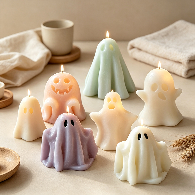 CouldNook Halloween Ghost Mold‑Silicone Candle Making Mold