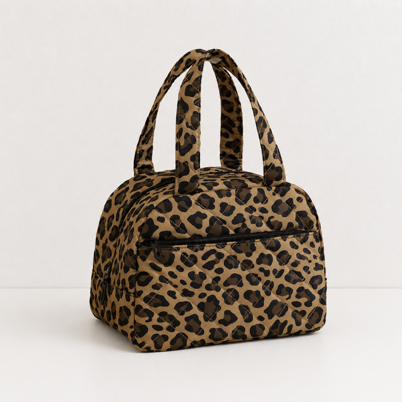 CouldNook Quilted Lunch Bag - Rounded Profile and Zipper Pocket