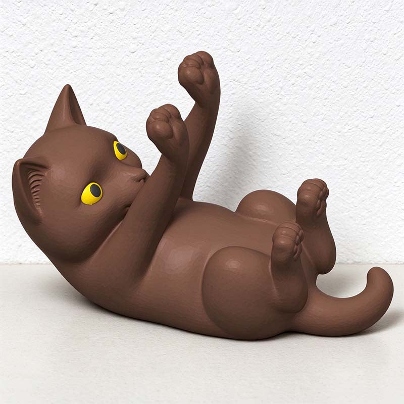 CouldNook Cat Phone Stand - Reclining Raised Paws