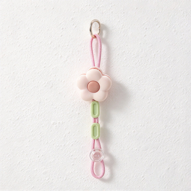 CouldNook Flower Hat Clip - Beaded Cord and Round Attachment Ring
