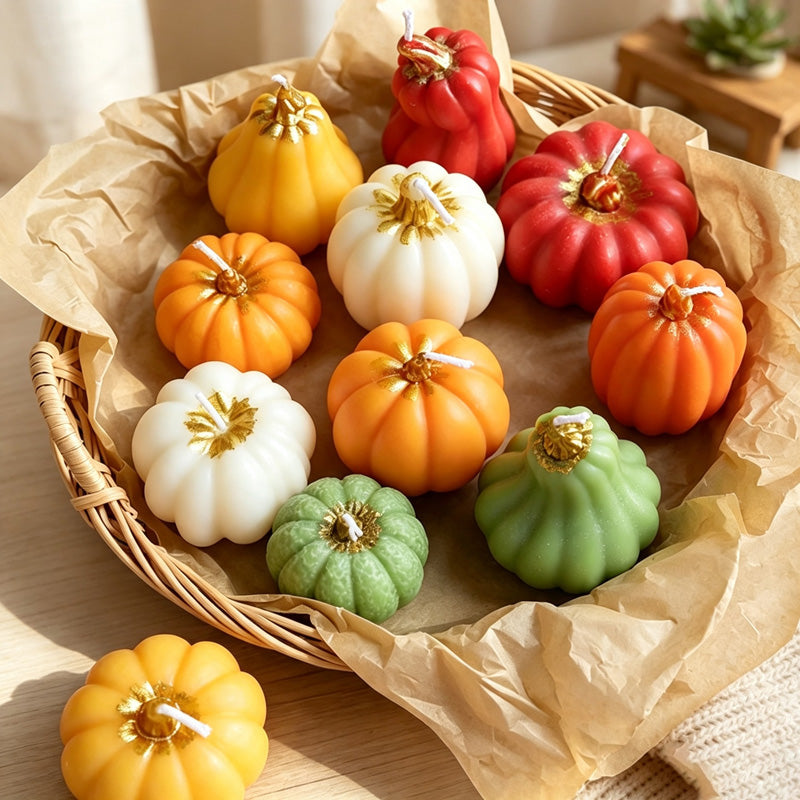 CouldNook Pumpkin‑Shaped Halloween Scented Candle‑Fall Harvest Table Decor