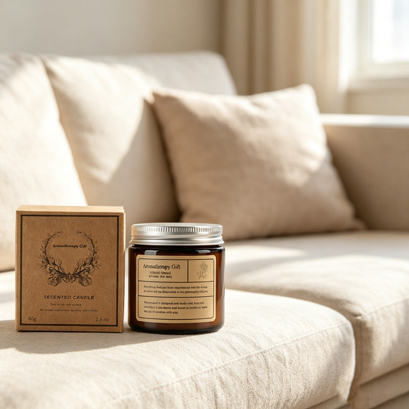 CouldNook Pear & Freesia Scent Amber Glass Candle - Soft Home Detail