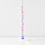 CouldNook Planet Suncatcher - Silver-Toned Celestial Symbols and Iridescent Hanging Drops