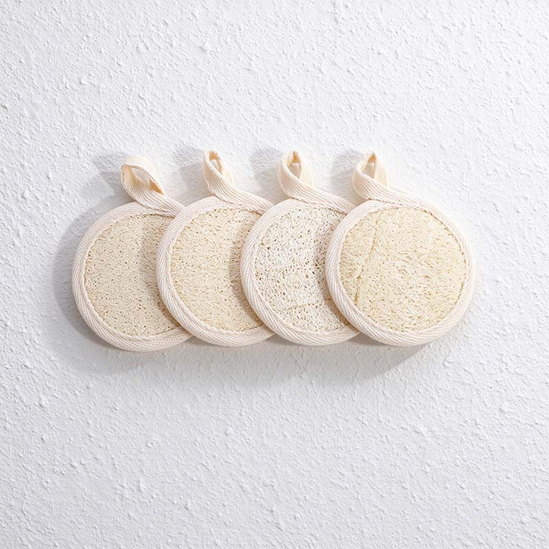 CouldNook Bath Scrubber Set - Textured Pads and Loofah Kit Choices