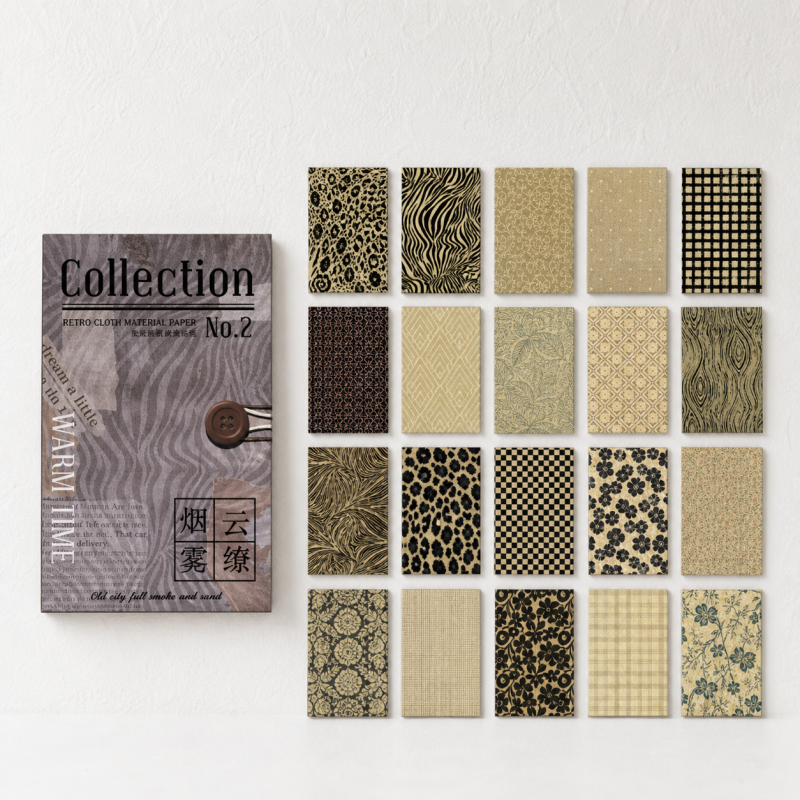 CouldNook Cloth-Textured Material Paper - Aesthetic Retro Stationery