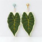 CouldNook Leaf Hand Towel - Heart Outline and Raised Veins