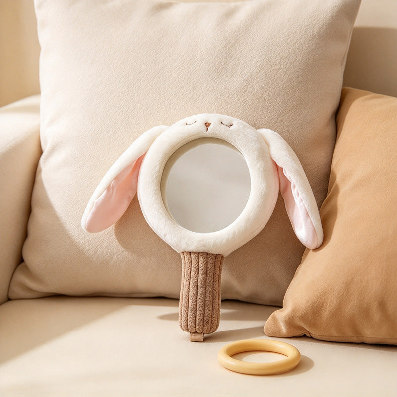 CouldNook Animal Handheld Mirror - Fabric Frame and Removable Bottom Ring