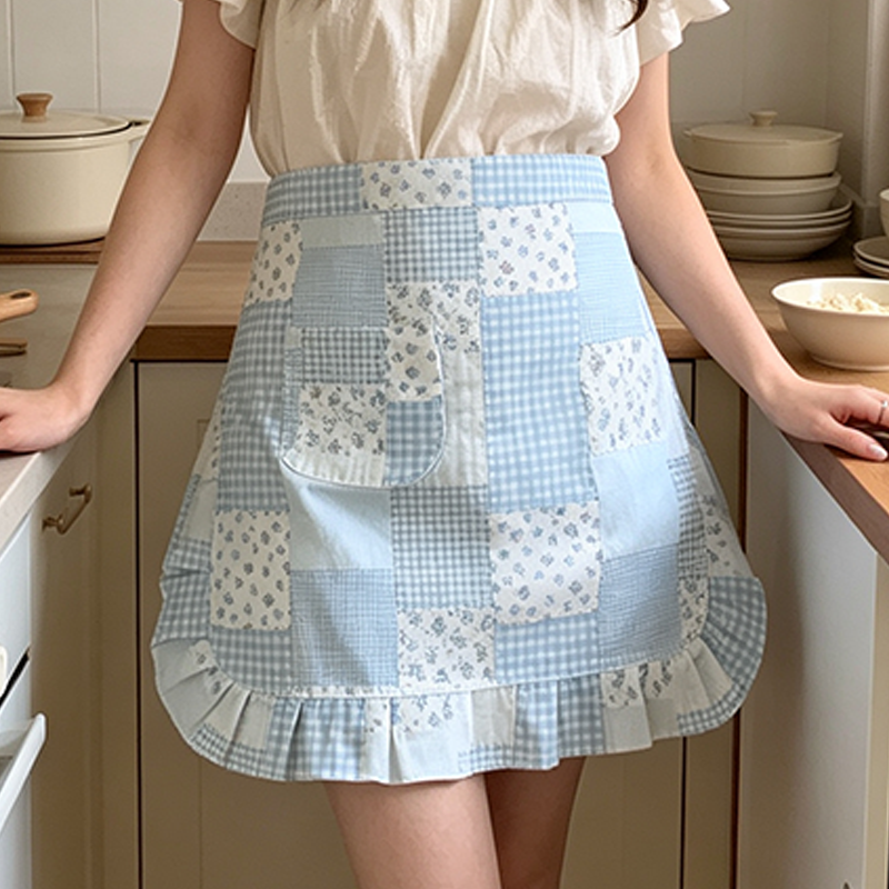 CouldNook Patchwork Waist Apron - Breezy Ruffle Kitchen Layer