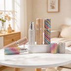 CouldNook Rhinestone Perfume Atomizer - Flat Cap and Colorful Stone Rows