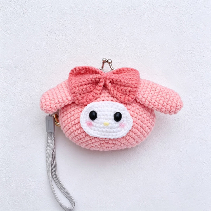 CouldNook Cotton Rabbit Character Coin Purse - Kiss-Lock Wristlet Design