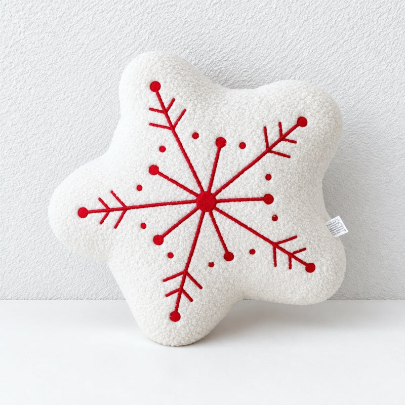 CouldNook Christmas Shaped Cushion - Plush Star Tree and Snowflake