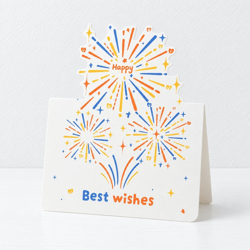 CouldNook Fireworks Greeting Card - Colorful Celebratory Wishes Design