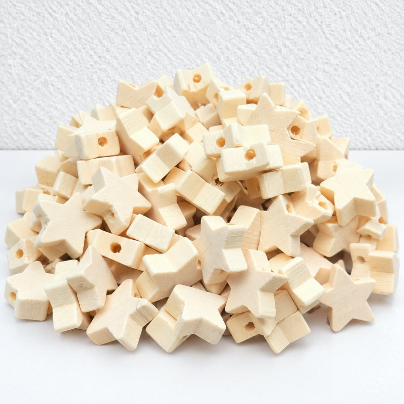CouldNook Shaped Wood Beads - Stars Hearts and Animal Outlines