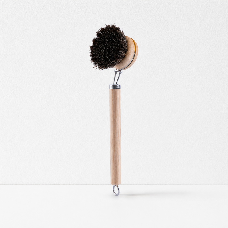 CouldNook Replaceable Head Dish Brush - Long Wood Handle Options