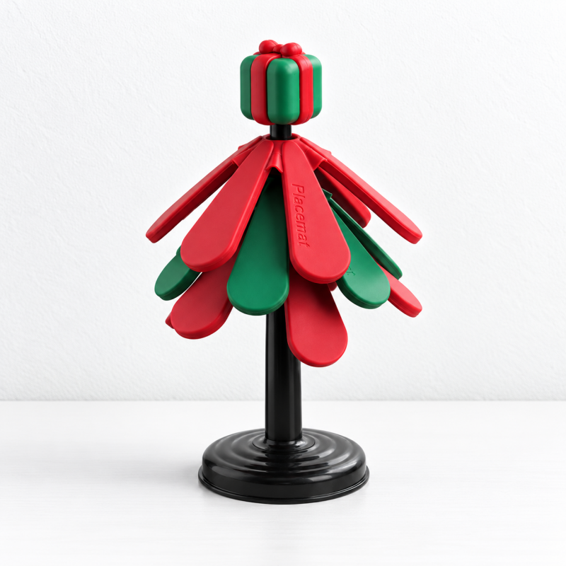 CouldNook Christmas Tree Trivet - Detachable Silicone Pieces Accent