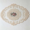 CouldNook Oval Embroidered Lace Placemat - Floral Mesh Size Options