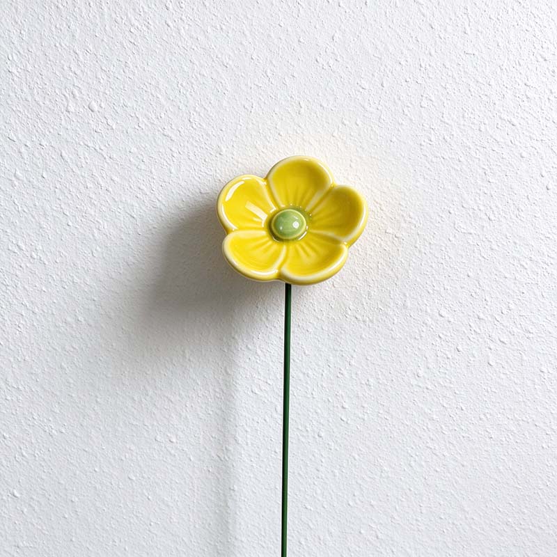 CouldNook Ceramic Flower Garden Stake - Bee Watering Styles