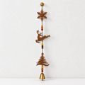 CouldNook Reindeer Bell Hanging - Snowflake Tree And Colored Bead Details