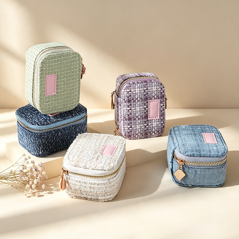 CouldNook Patterned Handle Travel Jewelry Case - Friendly Shelf Companion