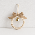 CouldNook Cotton Rope Hoop Wall Chime - Burlap Bow