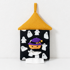 CouldNook Halloween House Tissue Holder - Pumpkin and Ghost Roof Design