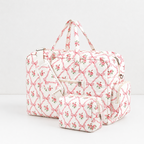 CouldNook Floral Quilted Travel Bag Set - Bow Print Organizers