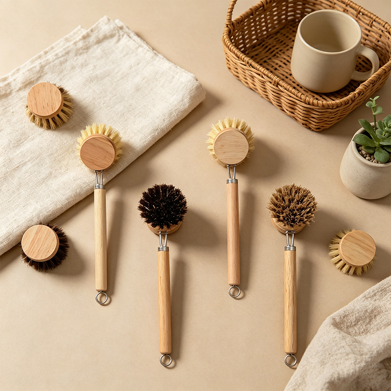CouldNook Replaceable Pot Brush Head‑Natural Bristle Cleaning Head