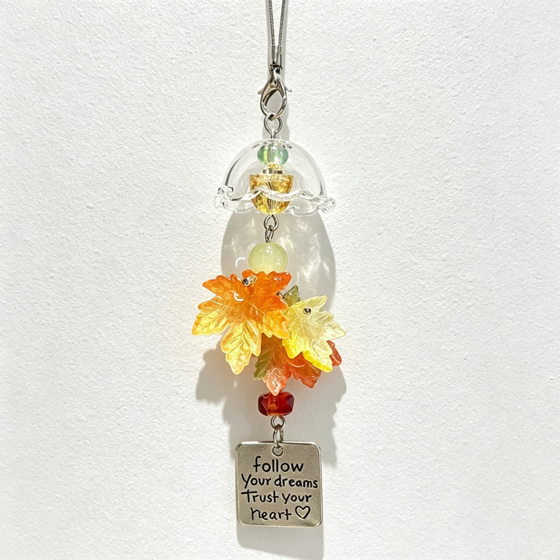 CloudNook Phone Charm Strap-Clover Wind Chime Pendant
