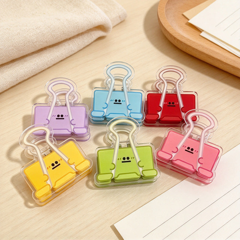 CouldNook Face Memo Clip - Binder Clip Silhouette And Simple Expression