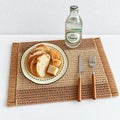 CouldNook Woven Placemat - Rectangular Shape and Fringed Border