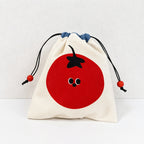 CouldNook Denim Tomato Embroidered Tote Bag - Interior Pockets