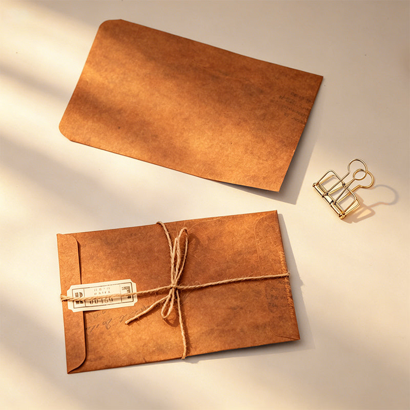 CouldNook Aged Kraft Paper Envelopes - Aesthetic Vintage Stationery