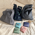 CloudNook Striped Star Foldable Tote‑Reusable Shopping Grocery Bag