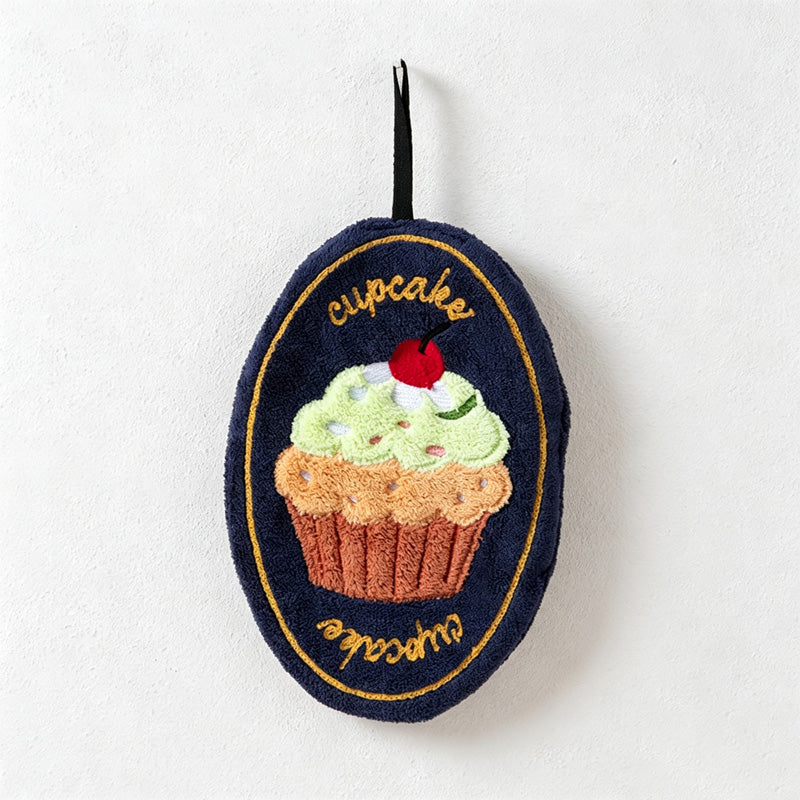 CouldNook Plush Hanging Towel - Visible Embroidered Detail Hanging Home Use