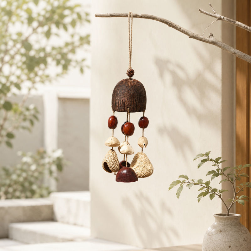CouldNook Natural Seed Wind Chime - Sound Therapy Pendant