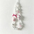 CouldNook Cat Figure Beaded Phone Charm - Loop Cord Attachment