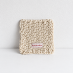 CouldNook Hand Knit Square Coaster - Chunky Textured Surface