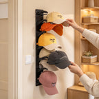 CouldNook Wall Hat Organizer - Tiered Supports and Narrow Backplate